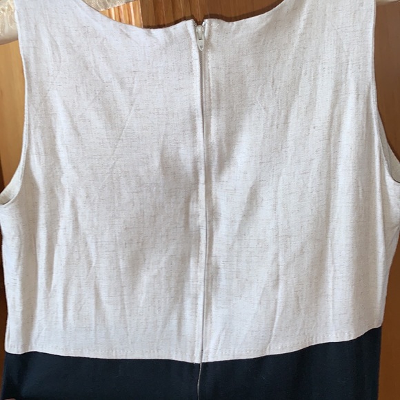 Cream and Black Dress with Elegant Design - Picture 5 of 11